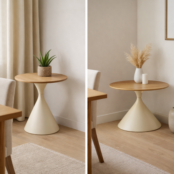 Modern Wooden Coffee Table - Nordic, Homestay - Cream