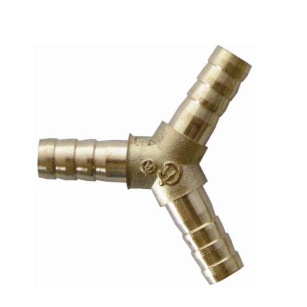 AirCraft 4‑Pack 8 mm Y‑Type Hose Connector – Brass Barbed Pneumatic Splitter