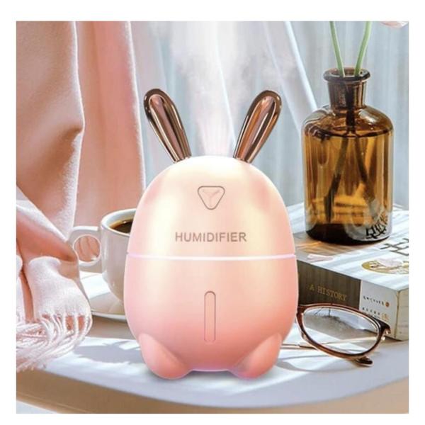 Cute Rabbit USB Mini Humidifier – Portable Cool-Mist with LED Night Light