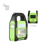 AB‑TY53 Solar & USB Rechargeable COB LED Work Light Keyholder – Water‑Resistant Emergency Torch