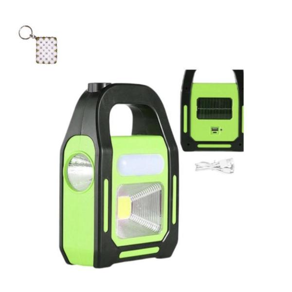 AB‑TY53 Solar & USB Rechargeable COB LED Work Light Keyholder – Water‑Resistant Emergency Torch