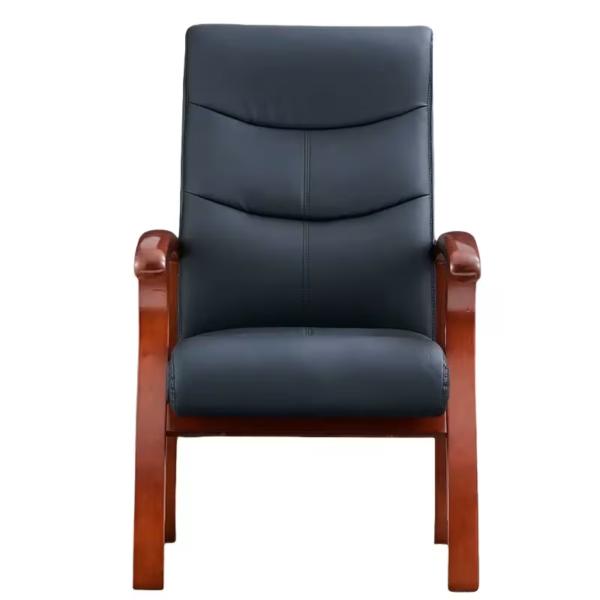 Nora Conference Chair with Ergonomic Executive Visitor Seating, Fixed Armrests & Contemporary Boardroom Design - Black