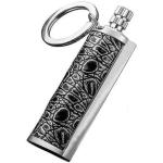 Camping Waterproof Portable Fire Starter Metal Match Stick Keychain Survival Tool Permanent Flint Match Reusable Windproof Emergency Lighter for Hiking Backpacking Outdoor Black