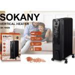 Sokany SK-18026 Oil Filled Radiant Heater for Indoor Home Heating 2400W 9 Fins with Built-In Fan Boost Black Medium