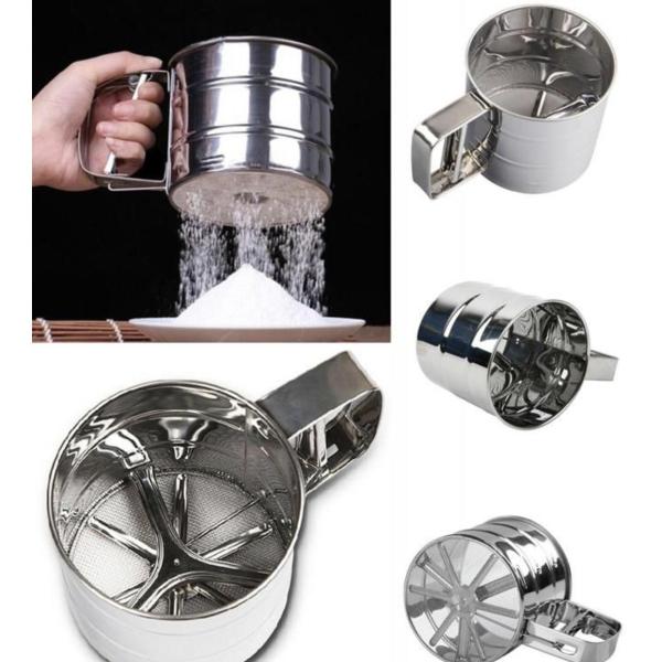 Stainless Steel Mesh Flour Sifter Shaker Sieve – Handheld 80‑Mesh Kitchen Sifter