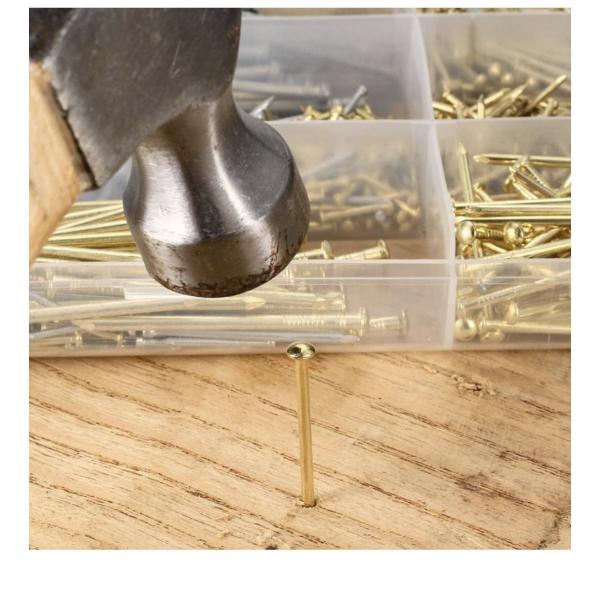 350-Piece Assorted Heavy-Duty Plated Steel Tack and Nail Set – Multi-Size Fastener Kit with Storage Case