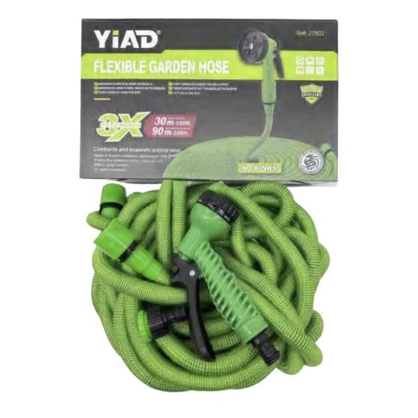 Yiad Flexible & Expandable Garden Hose Pack – Heavy‑Duty PVC, 30 m (Expands to 90 m)