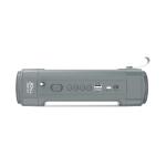 ZQS1351 Solar-Powered Bluetooth Speaker with Flashlight, FM Radio & TWS – Grey