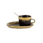 Gold Ceramic Coffee Mug – 250 ml Luxury Gold-Rimmed Designer Cup