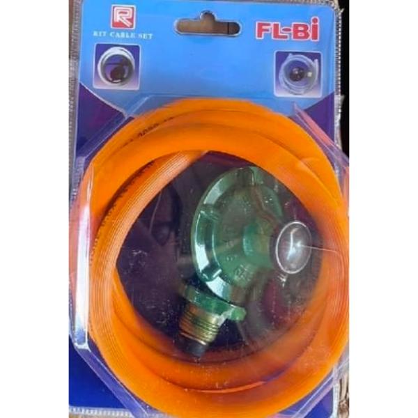 Gas Regulator Valve Kit with 1.5m LPG Gas Hose for Home, Camping & Outdoor Cooking