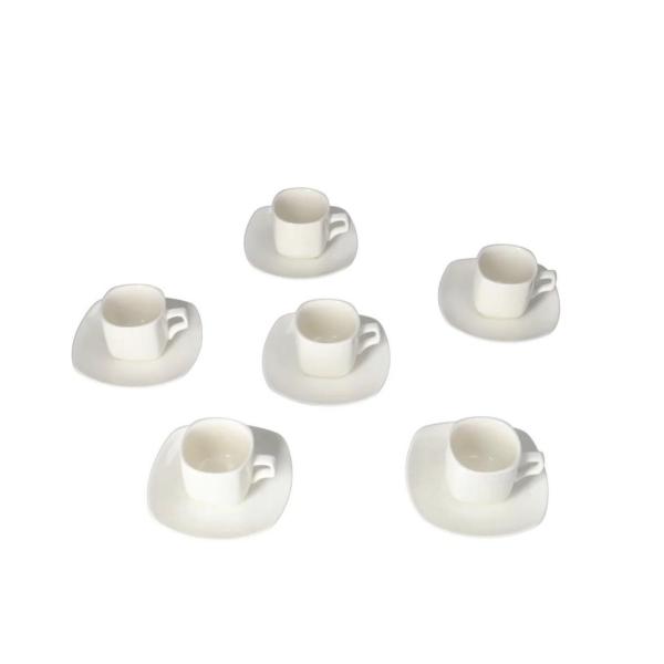 Set of 6 Ceramic Coffee & Tea Cups – 180 ml Porcelain Mugs, Lead‑Free & Stylish Tableware