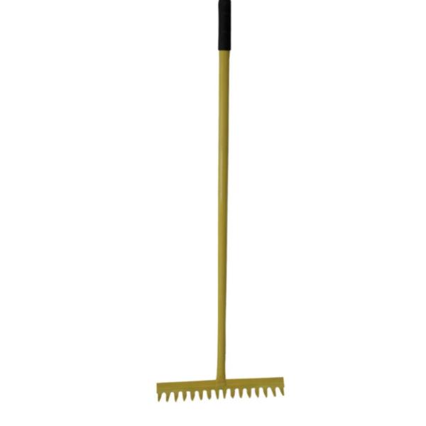 Heavy Duty All‑Steel Garden Rake – 16‑Tooth Professional Soil & Gravel Leveler
