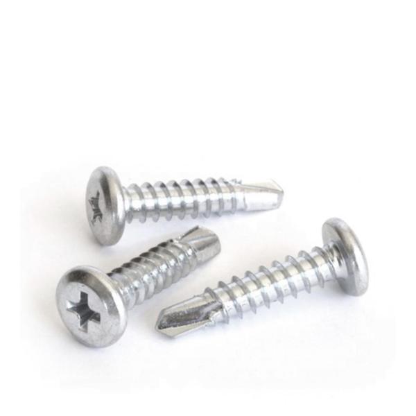 Ifasten #8 (4.2 mm) × 13 mm Tek Wafer-Head Self-Drilling Screws (100-Pack)