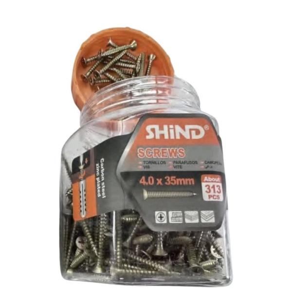 Shind 4.0x35mm Gold-Coloured Multi-Purpose Screws – Approx. 313pcs Pack