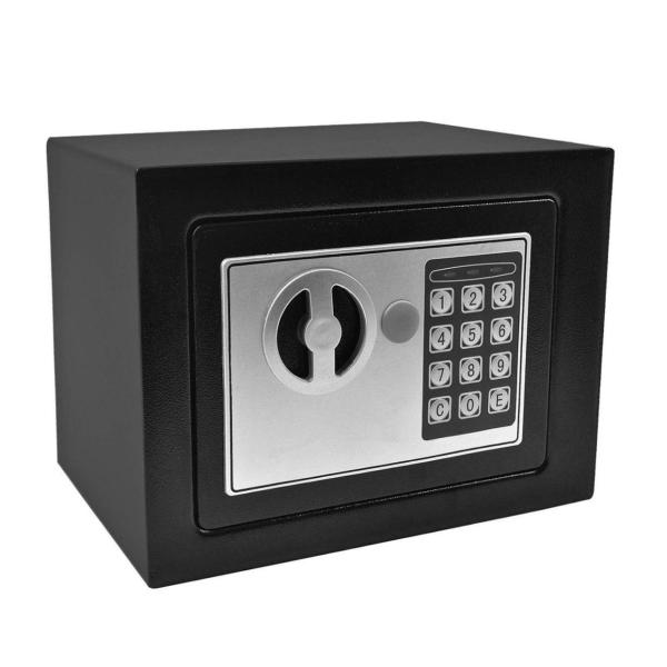 Electronic Code Digital Safe Lock Box – Recessed Wall-Mount Steel Safe with 3–8 Digit Keypad & Emergency Keys