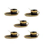 Gold Ceramic Coffee Mug – 250 ml Luxury Gold-Rimmed Designer Cup