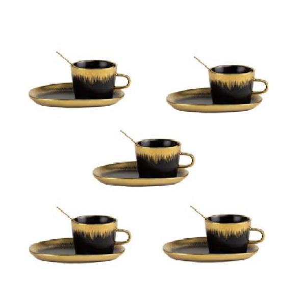 Gold Ceramic Coffee Mug – 250 ml Luxury Gold-Rimmed Designer Cup