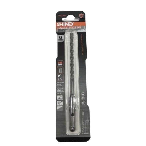 Shind 6 mm SDS‑Plus Hammer Drill Bit – Single Carbide‑Tipped Concrete & Masonry Bit