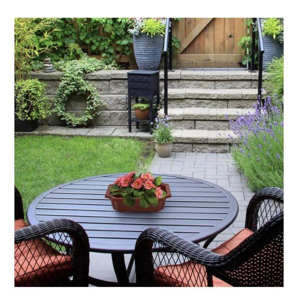 Garden Decor Bonsai Window Box – Set of 2 Plastic Flower Growing Pots, 45 cm