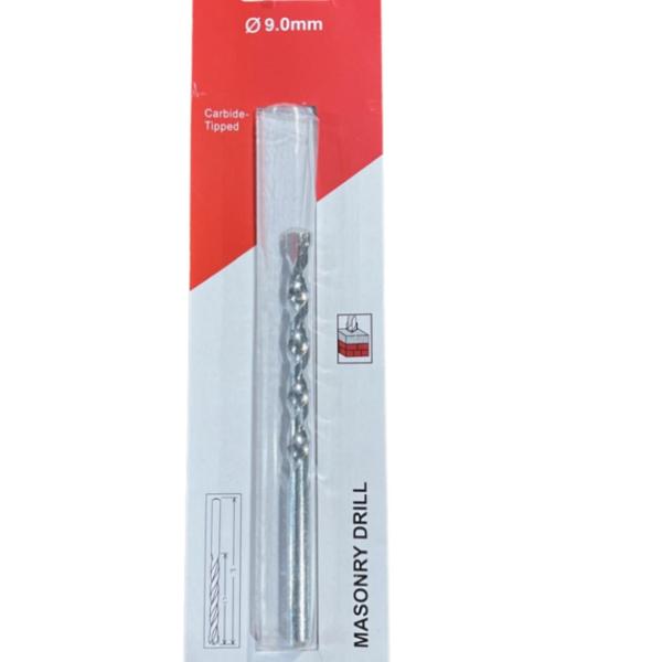 Carbide-Tipped 9 mm Masonry Drill Bit – 120 mm Precision Percussion for Concrete, Brick & Stone