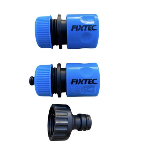 Fixtec 3/4″ to 13 mm Garden Hose Quick-Connector Set (3 Pieces) – Tool-Free ABS Quick-Release Kit