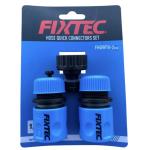 Fixtec 3/4″ to 13 mm Garden Hose Quick-Connector Set (3 Pieces) – Tool-Free ABS Quick-Release Kit