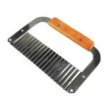 Stainless Steel Crinkle Potato Cutter – Wavy Blade French Fry Slicer with Ergonomic Handle for Vegetables & Fruits