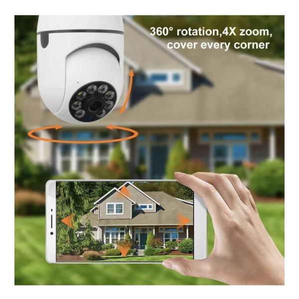 WIFI Panorama Security HD Camera – 360° Fisheye IP Cam with Night Vision, Two-Way Audio, Motion Detection