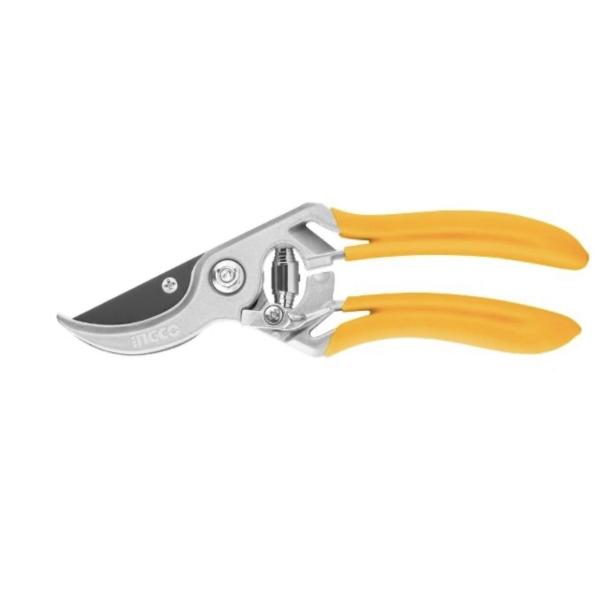 Ingco 8″ (200 mm) Garden Pruning Shear – 55# Carbon Steel Blade with Teflon Coating & Metal Frame