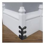 Decor Vintage Design Metal Corner Furniture Protectors – Set of 4 (5 cm), Vintage Brass Finish