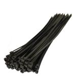 Black Nylon Cable Ties – 2.5 × 100 mm, Pack of 100, Self‑Locking Zip Straps