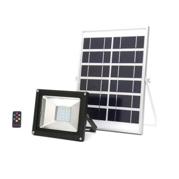 10 W Solar LED Floodlight – Remote Controlled, Dusk-to‑Dawn Sensor, IP65 Weatherproof