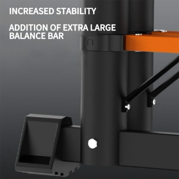 4.0m Multifunctional Telescopic Ladder 2.1m Herringbone A-Frame Step Ladder Heavy Duty Thickened Steel Folding One-Touch Unlocking Black & Orange