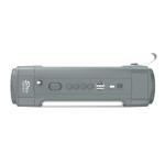 ZQS1351 - Solar-Powered Bluetooth Speaker - LED Flashlight - Grey