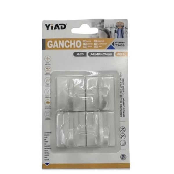 YiAD 4‑Piece Wall Hooks Set – Heavy-Duty Adhesive Metal Hangers
