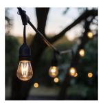 10 m Warm‑White 220 V Outdoor LED Globe String Lights – 20 Globes + Spare
