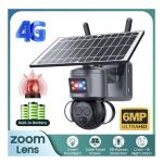 HiMost HiSC19 6 MP Dual‑Lens Solar‑Powered 4G PTZ Security Camera – 12× Zoom, IP66 Waterproof