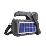 Portable Solar Charging Wireless Speaker – Bluetooth Speaker with Torch, USB/TF/FM, 18cm – Black