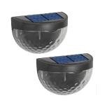 Aerbes AB-TY66 Solar-Powered Semi-Circle Wall Lamp – Pack of 2, Warm White LED, IP65 Waterproof