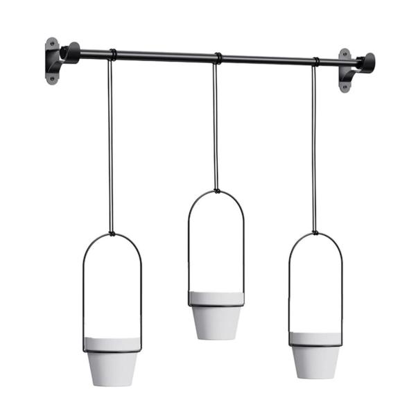 57 cm Garden Wall Mounted Window Hanging Planter – Triple Pot Metal Hanging Window Box
