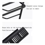 Black Iron Double Layer Dish Rack – Space-Saving Kitchen Organizer with Utensil Holder & Drainage System