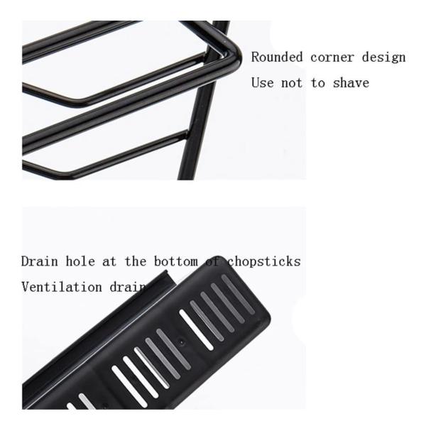 Black Iron Double Layer Dish Rack – Space-Saving Kitchen Organizer with Utensil Holder & Drainage System