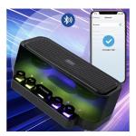 ZQS3216 Portable Bluetooth Outdoor Party Speaker with RGB Light – Black