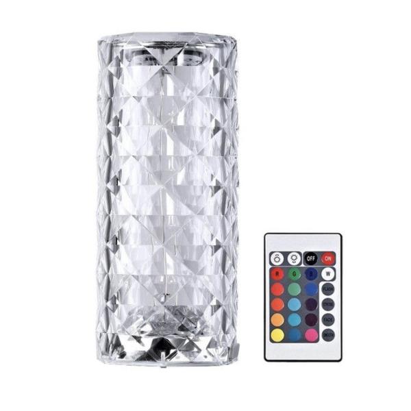 RGB Crystal Rose Atmosphere Table Lamp With Remote