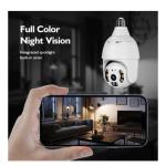 360° Smart WiFi Lamp Camera & Keyholder—HD 1080p Panoramic Bulb Cam with Night Vision, Motion Alerts & 2-Way Talk