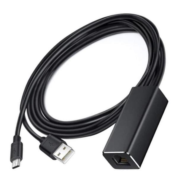 SE‑L156 Ethernet Adapter for Fire TV Stick – Micro USB to RJ45 Wired Network, 1 m