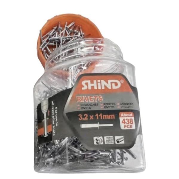 Shind 3.2x11mm Steel Rivets - Pack of 438