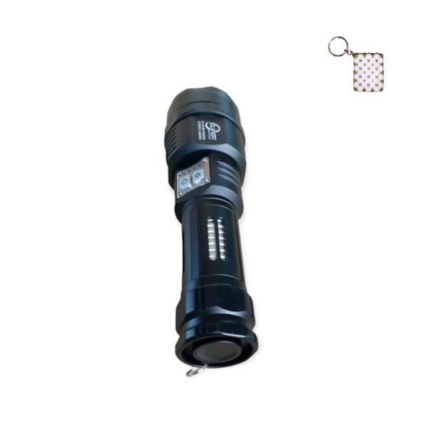 FA‑L‑52‑P360 USB Rechargeable Keychain Flashlight – Super-Bright Tactical Torch with Power Display & Keyholder