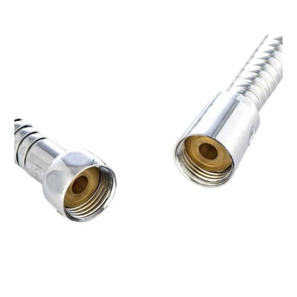 Yiad 1.5m Flexible Shower Hose with Brass Insert – Knot-Free High-Pressure Chrome Bathroom Hose