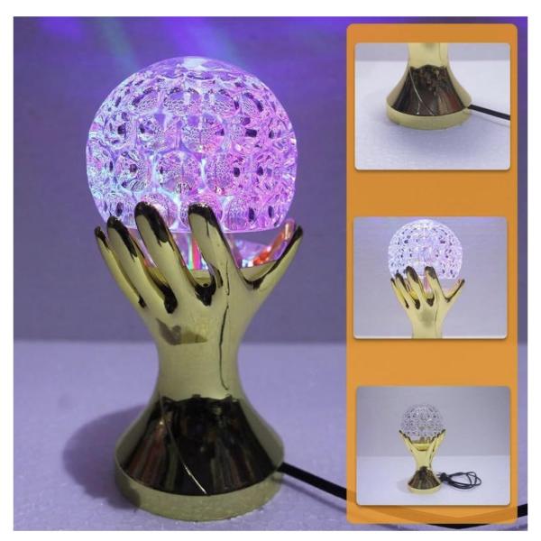 Auto Rotating Trophy‑Style LED Table Lamp – Multi‑Color Lights